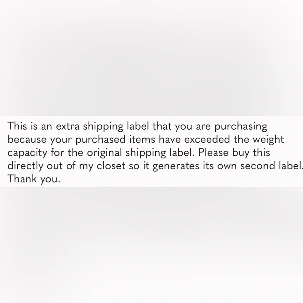 Extra Shipping Label - Picture 2 of 2
